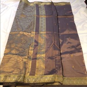 Indian silk saree without blouse